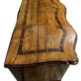 Louis XV period Arbalète chest of drawers in 18th century noble wood marquetry
