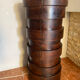 Massive brutalist wooden stool