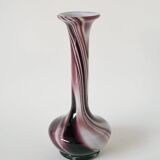 large vase in purple and white opaline Murano style 1960