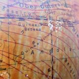 Vintage earth globe with light, Germany 1949