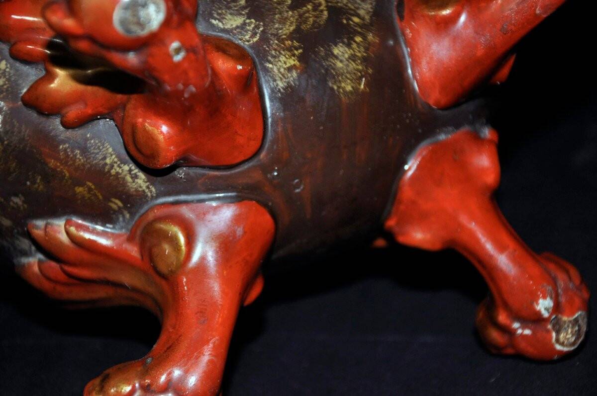 Gabriel Lemonnier covered vase in enamelled earthenware 19th century