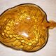 dish fruit cluster in amber molded glass