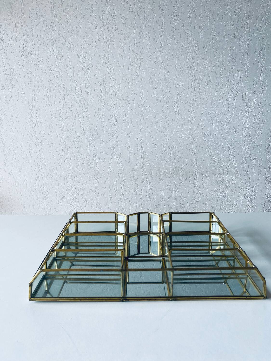 Brass and glass display case