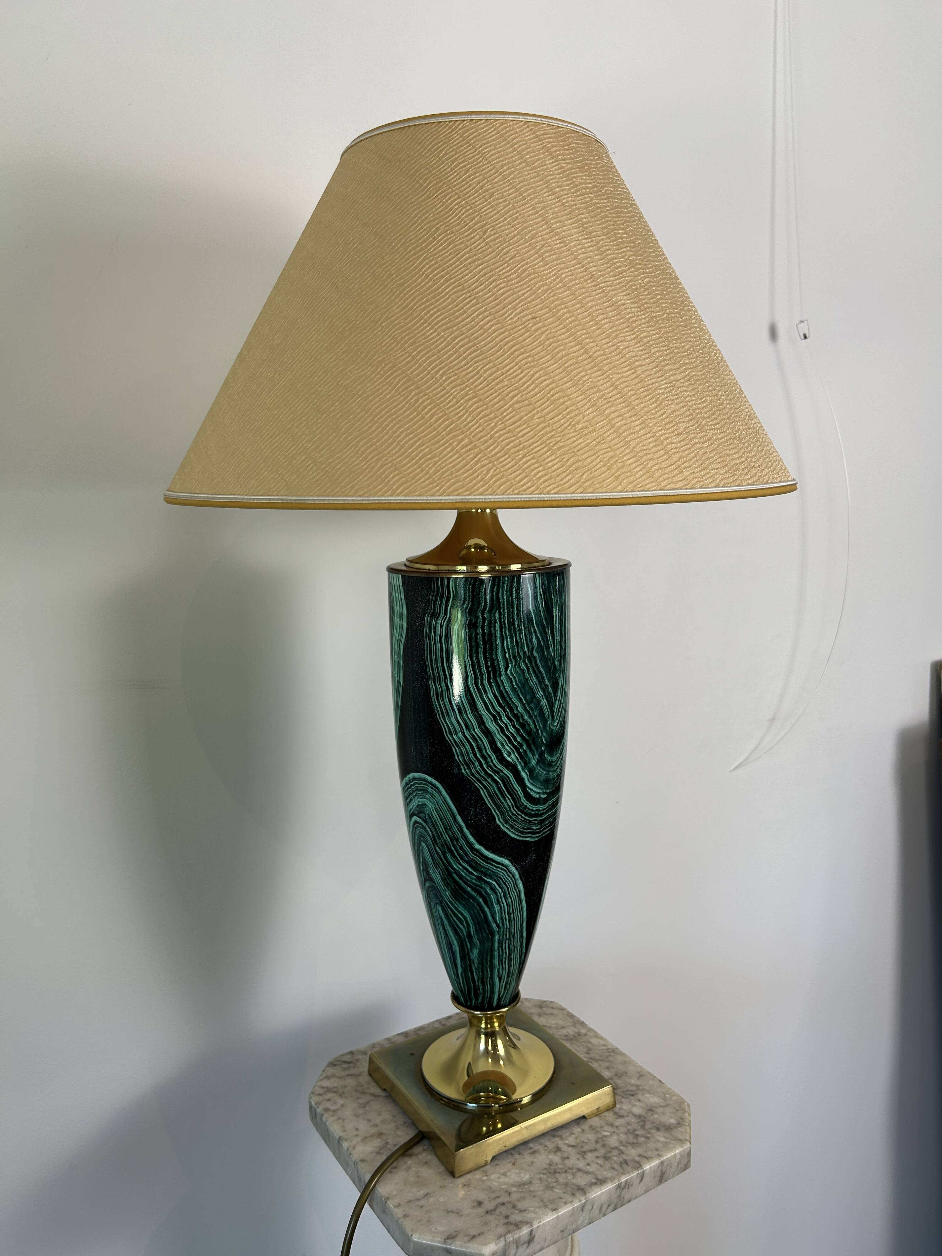 Superb ceramic lamp from the house "Le Dauphin".