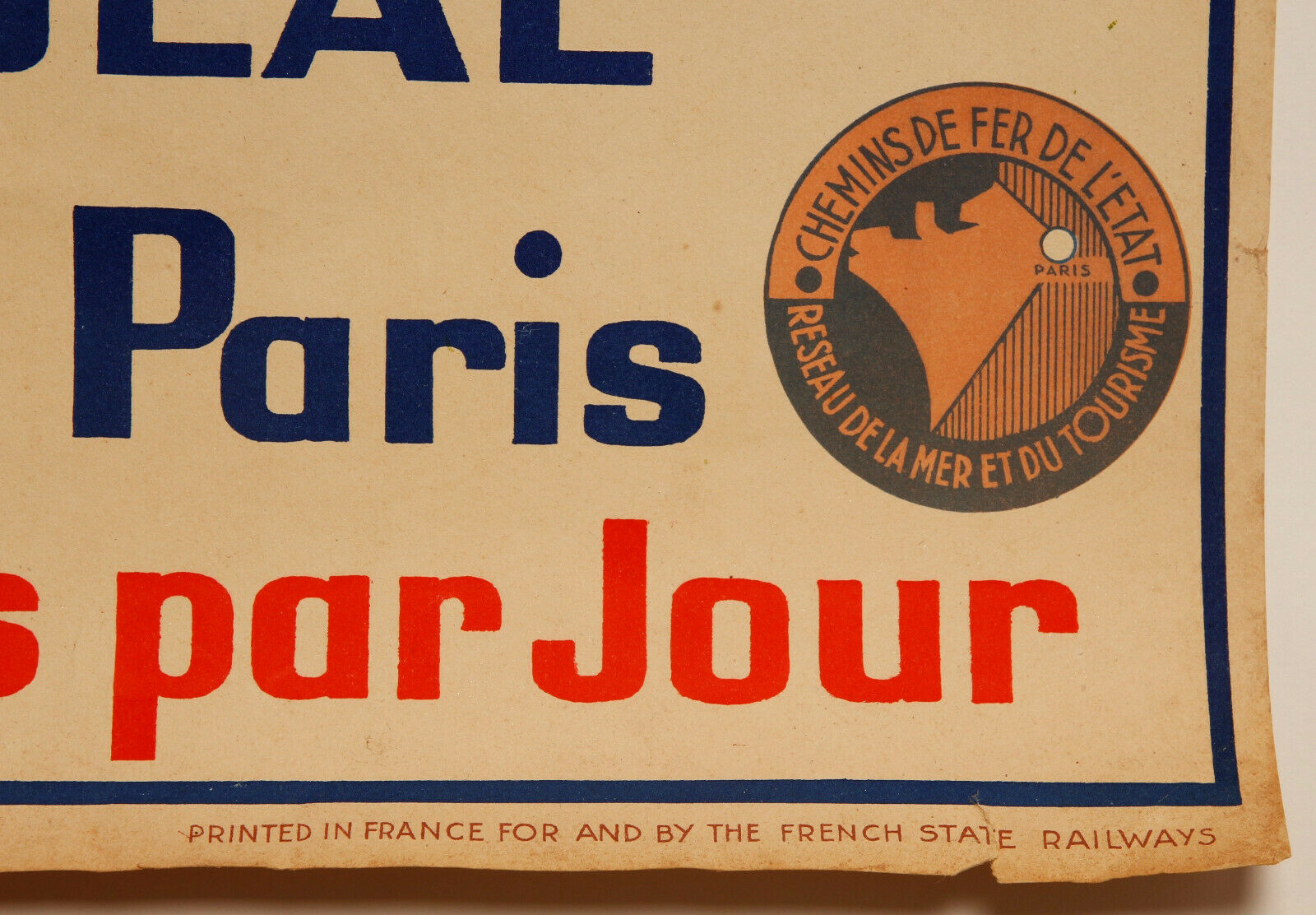 Poster René Aubert Versailles ideal stay State Railways Paris