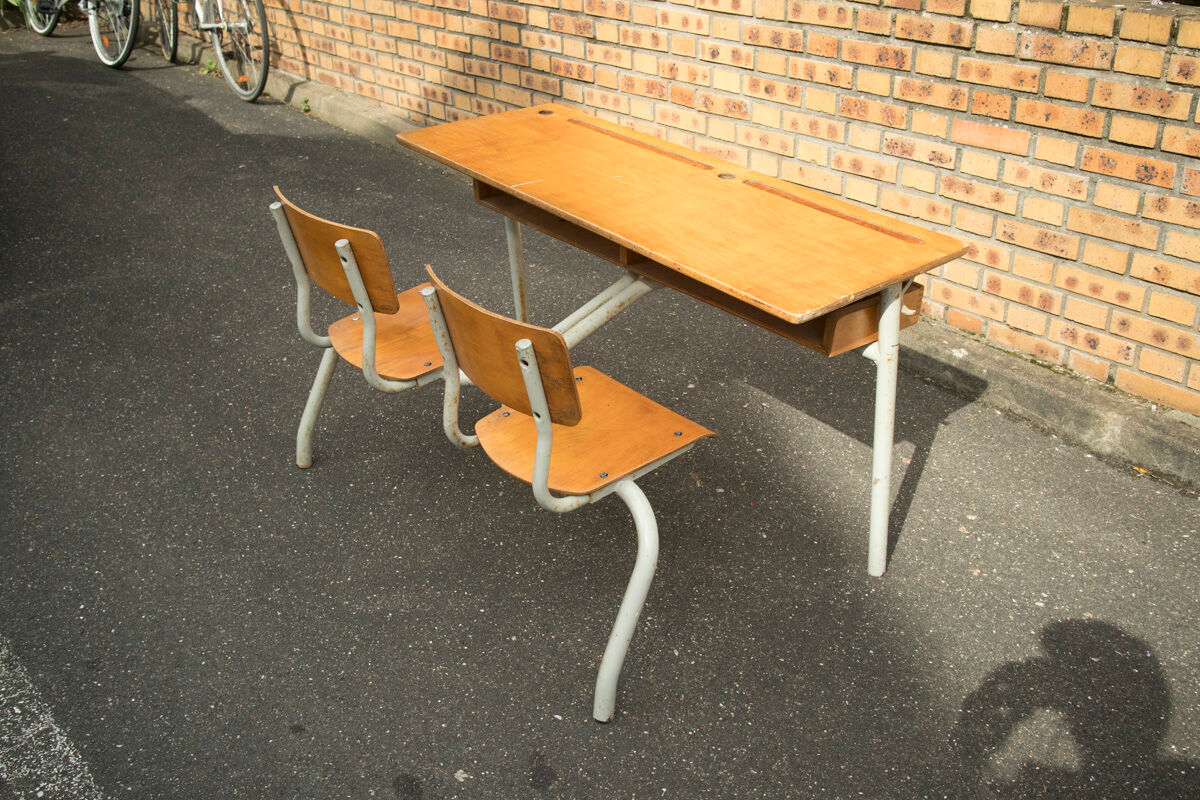 School desk vintage for Kids 2 seater