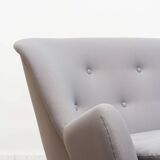 2.5-seater cocktail sofa, 1950s. Professionally restored.