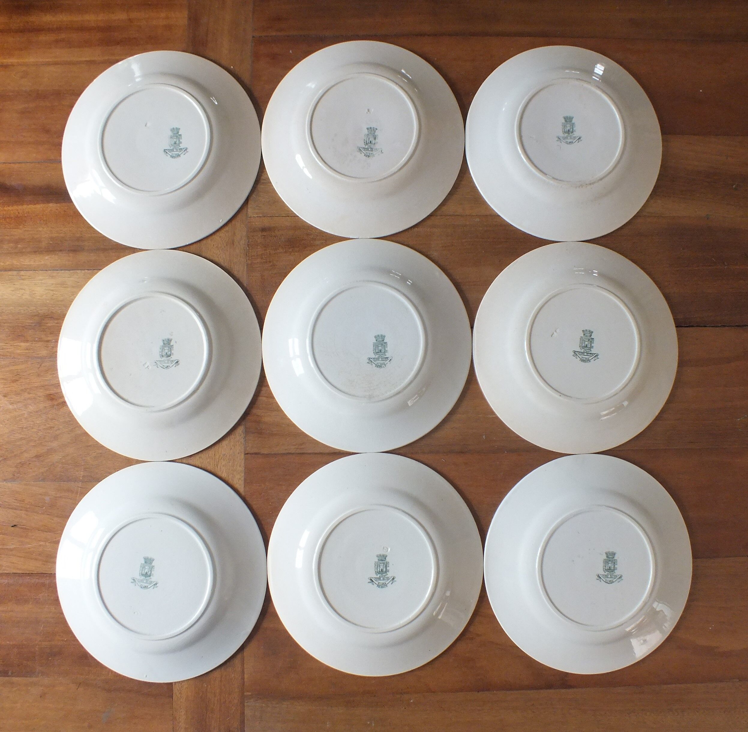 + 9 flat plates in Iron Earth Gien clara service +