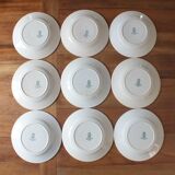 + 9 flat plates in Iron Earth Gien clara service +