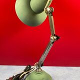 Old and authentic super chrome workshop lamp with 2 arms, ≃ 45 cm