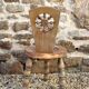 Vintage French Handcrafted Wooden Child's Stool with Added Back
