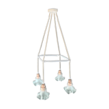 Glass tulip pendant light