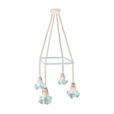 Glass tulip pendant light