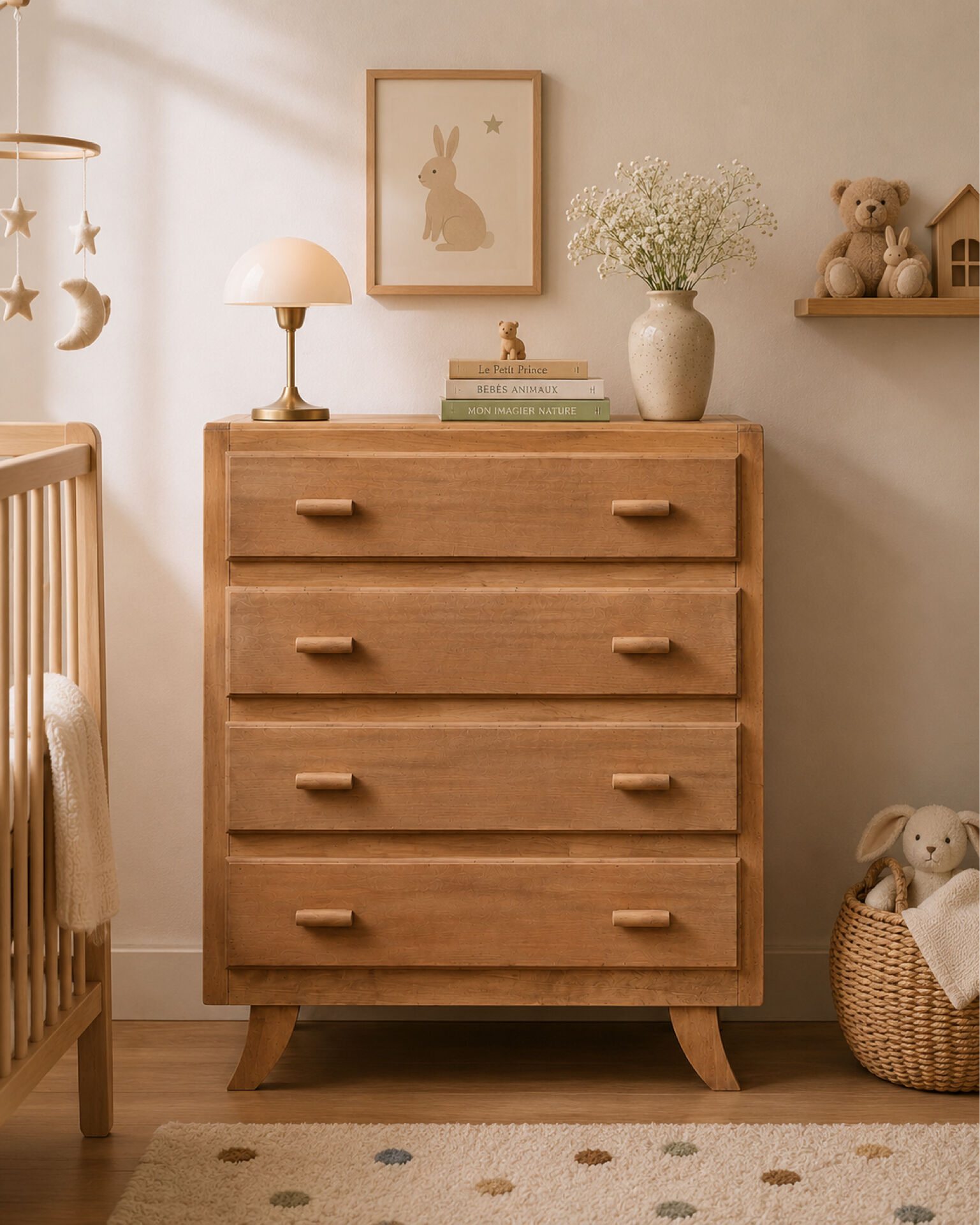 Art Deco wooden chest of drawers