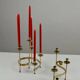 Set of Brass “Swirl” and “Spiral” Candle Holders by Gunnar Ander for Ystad-Metall, Sweden, 1960s