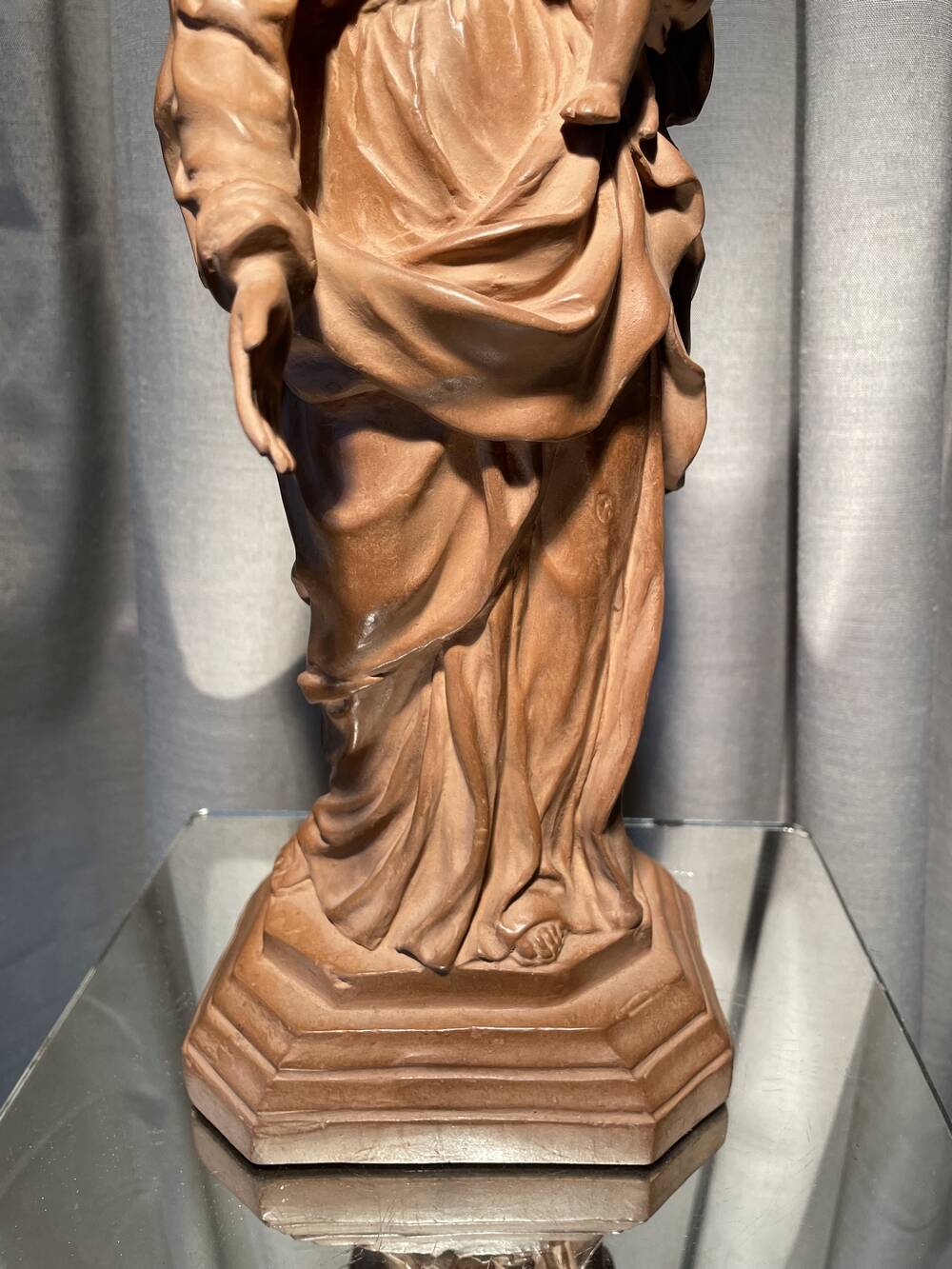 Virgin and child after jean dubois in resin louvre museum