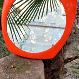 Miroir vintage orange années 70