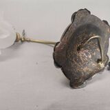 Art nouveau style brass swan neck tulip table lamp