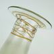 Beautifully designed large vase glass vase glashuette m. polczer rough glass melted glass threads