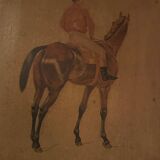 Pair of equestrian engravings