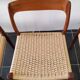 Danish dining chairs in wood and paper cord