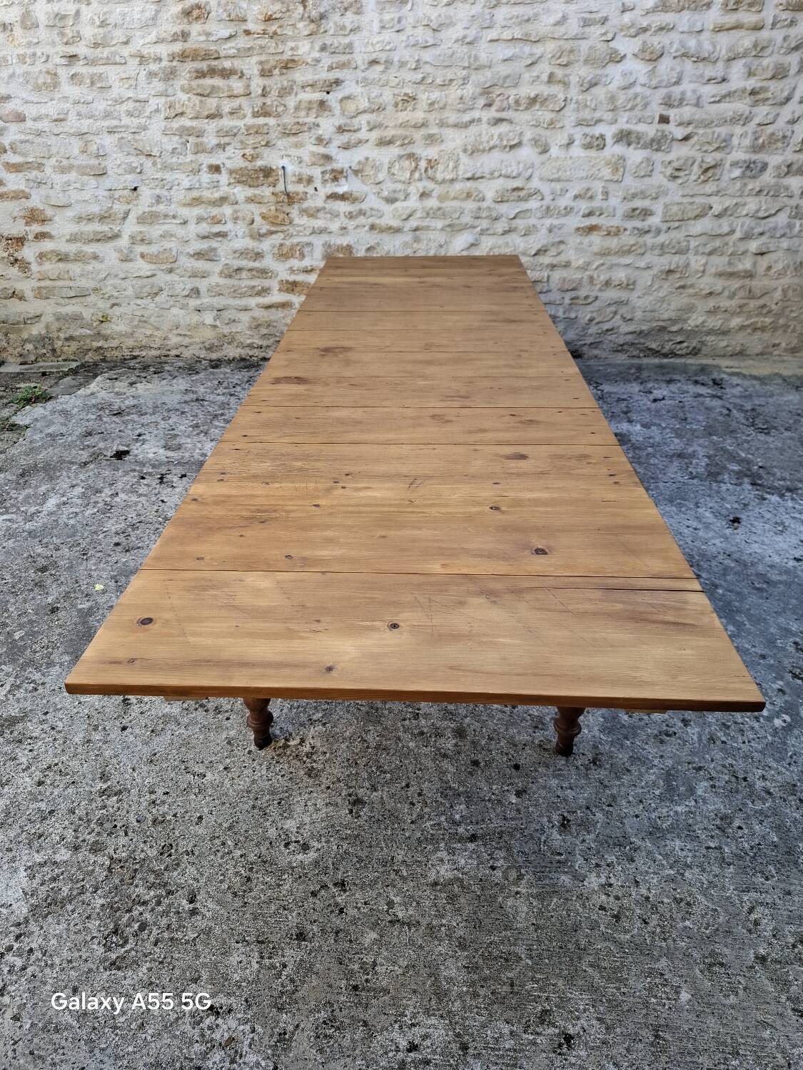 Extendable farmhouse table 285 x 86
