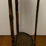 Small rattan pedestal table