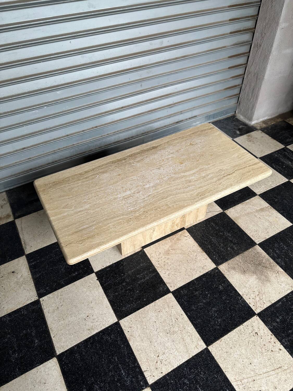 Vintage travertine coffee table