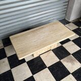 Table basse vintage en travertin