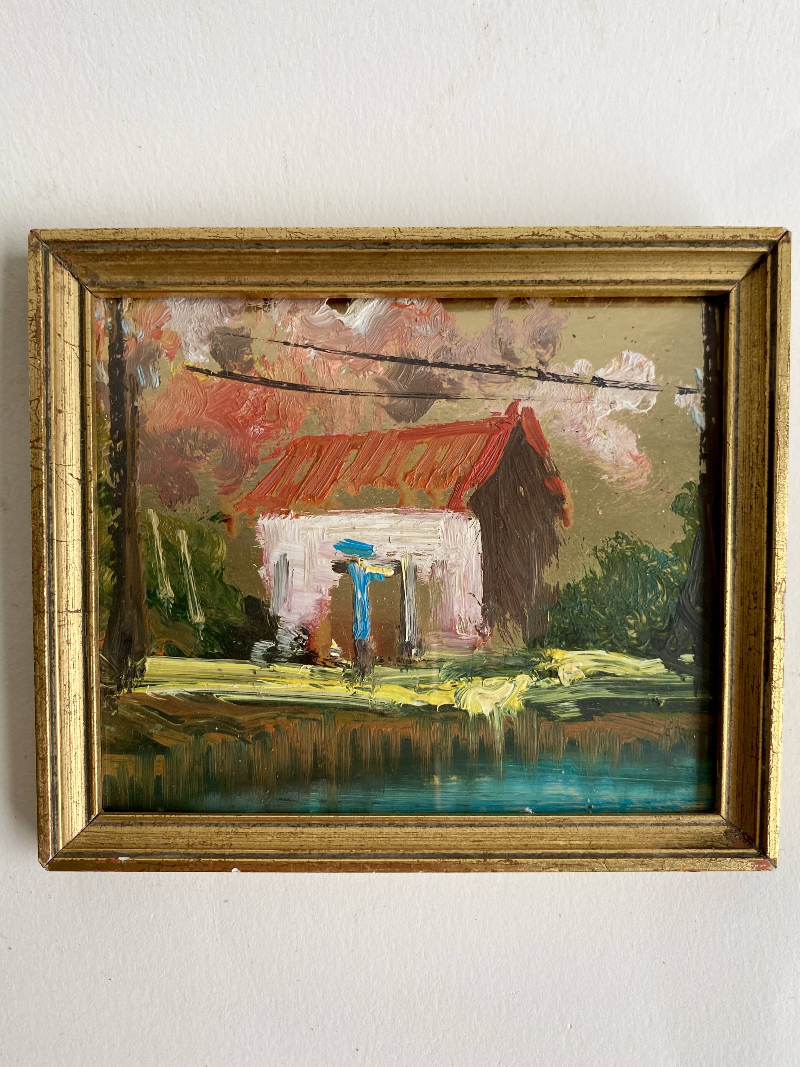 Framed oil duo