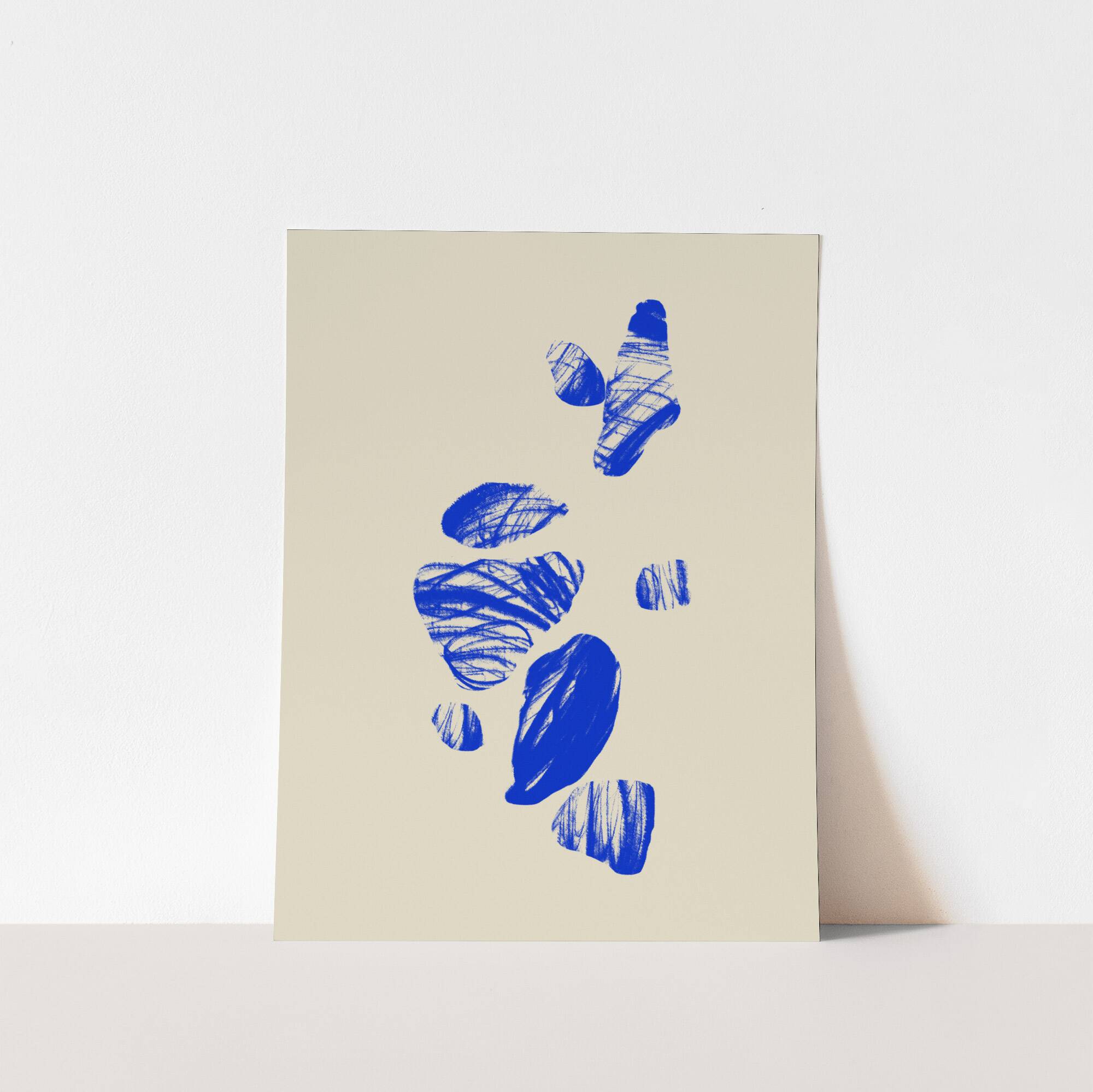 Abstract blue giclee print, 50x70cm