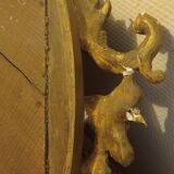 Antique large oval beveled mercury mirror
