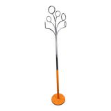 Coat rack 70's orange and chrome by Fase