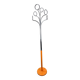 Coat rack 70's orange and chrome by Fase