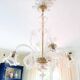 Grand lustre en verre de Murano – 5 bras tulipe