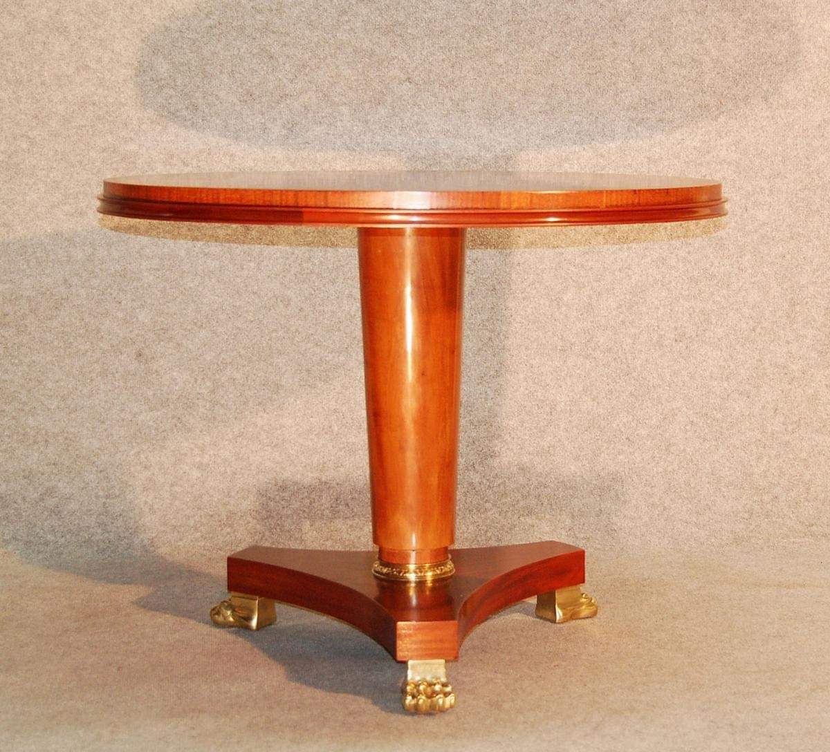 Table Pedestal table 1940 Dlg André Arbus Feet claws In Bronze