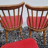 Set of 6 Baumann chairs in turned wood
