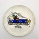 Vintage dessert service in earthenware, signed Jacques Charmoz - Val d'Or GIEN - 1950s