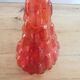 Italian carafe in Empoli glass color orange red 70