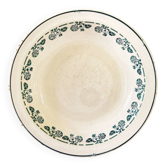 Plat rond Digoin & Sarreguemines, modèle Rosa, entre 1920 et 1950