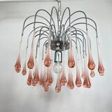 Vintage Murano blown glass chandelier – Italy, 1970s