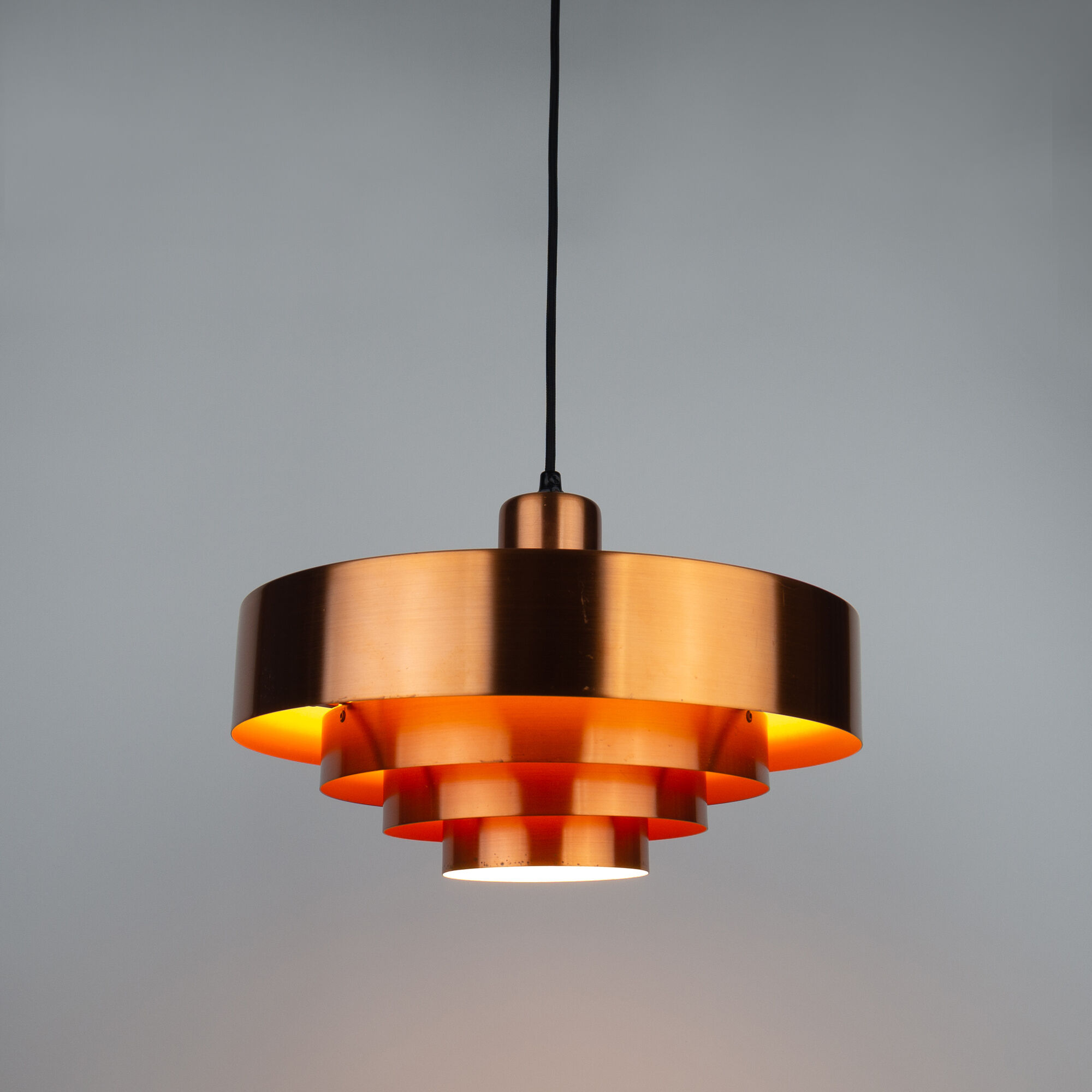 Danish vintage pendant lamp Roulet by Jo Hammerborg, Fog og Morup, 1963