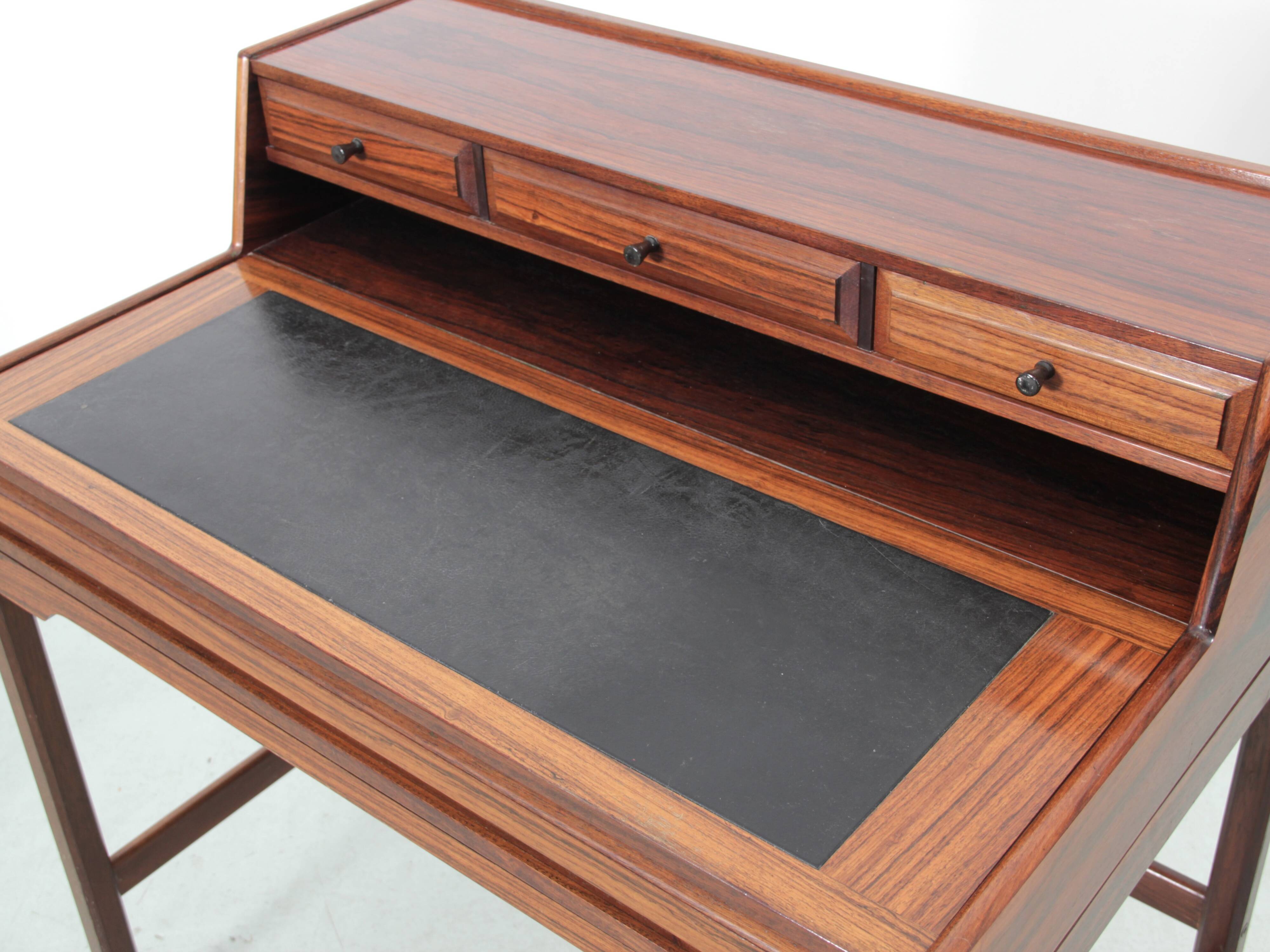 Bureau à gradin scandinave en palissandre de Rio