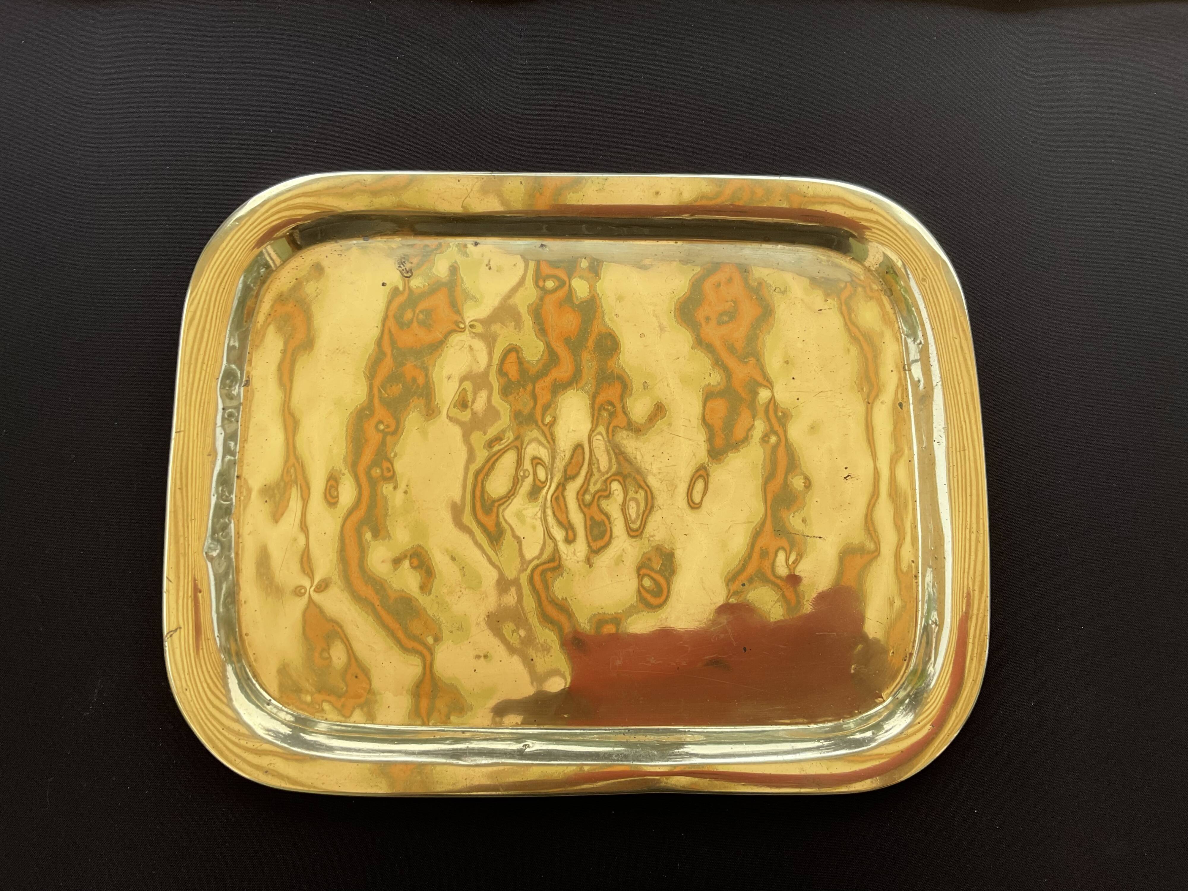 Set of 4 copper trays