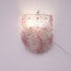 Set of 2 Murano Wall Light Pink Flower by Seguso, 1970