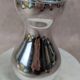 Vintage silvered glass vase