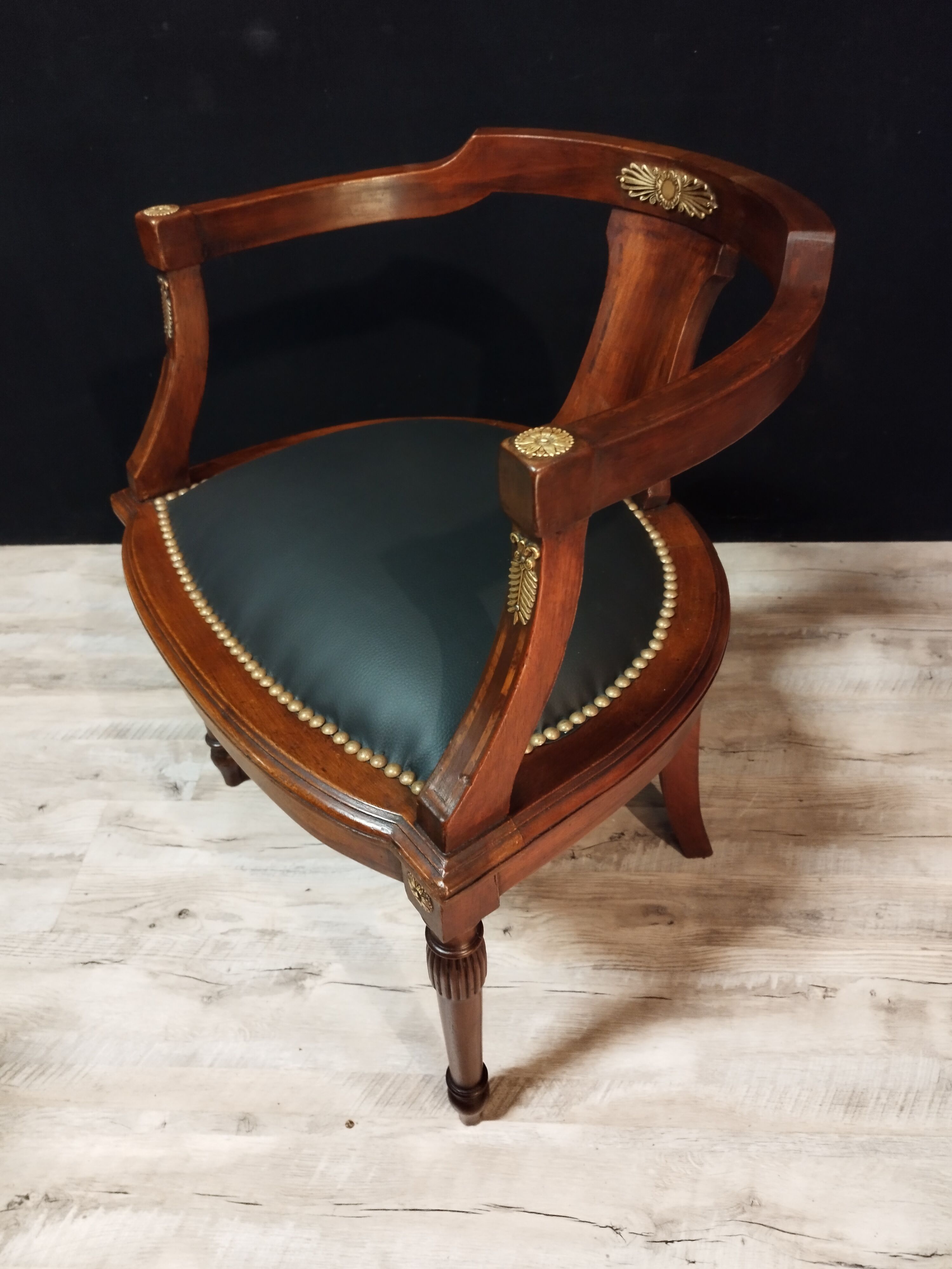 Empire office chair in mahogany