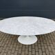Table à manger ovale Knoll Tulip originale (198cm) marbre de Carrare