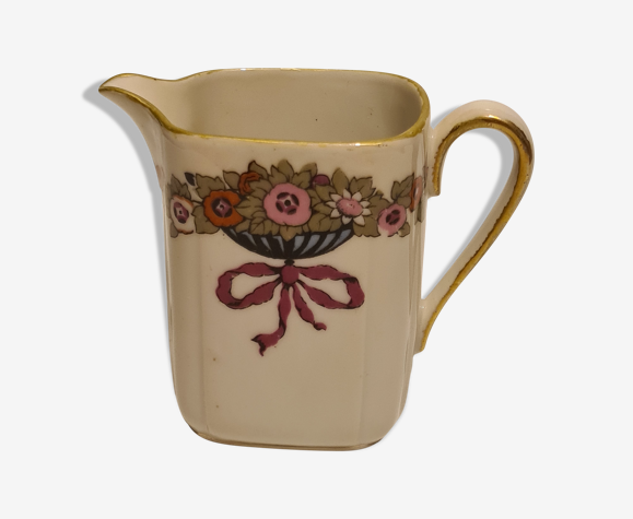 Pot à lait porcelaine de Limoges PL décor floral