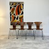 SET OF 4 MOSQUITO CHAIRS BY ARNE JACOBSEN